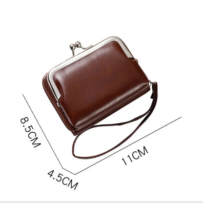 Women’s Fashion Wrist Strap Wallet – Retro Buckle Purse with Large Capacity & Multi Card Slots