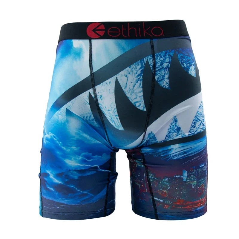 ETHIKA Men’s Sexy Breathable Boxer Shorts Plus Size S-3XL Swimming Underwear Trunks