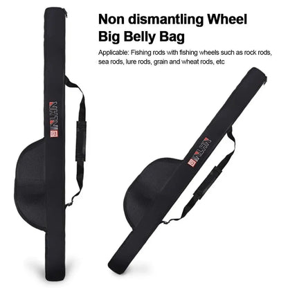 Portable Folding Fishing Rod Bag 118/128cm – Durable Fishing Pole & Reel Case with Shoulder Strap Travel Carry Storage Bag