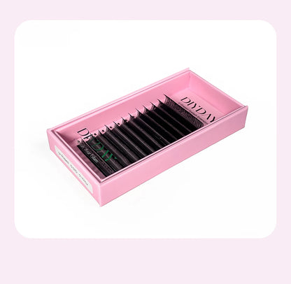 DIYDAY U-Shaped 3D Volume Eyelash Extensions — Easy-Apply Natural Wispy U YY Shape Faux Mink Lashes for Makeup