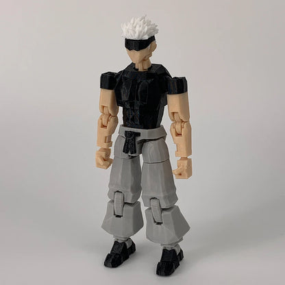 3D Printed Jujutsu Kaisen Gojo Satoru Figure — Multi-Jointed Anime Action Toy & Mannequin Model Ornament Gift