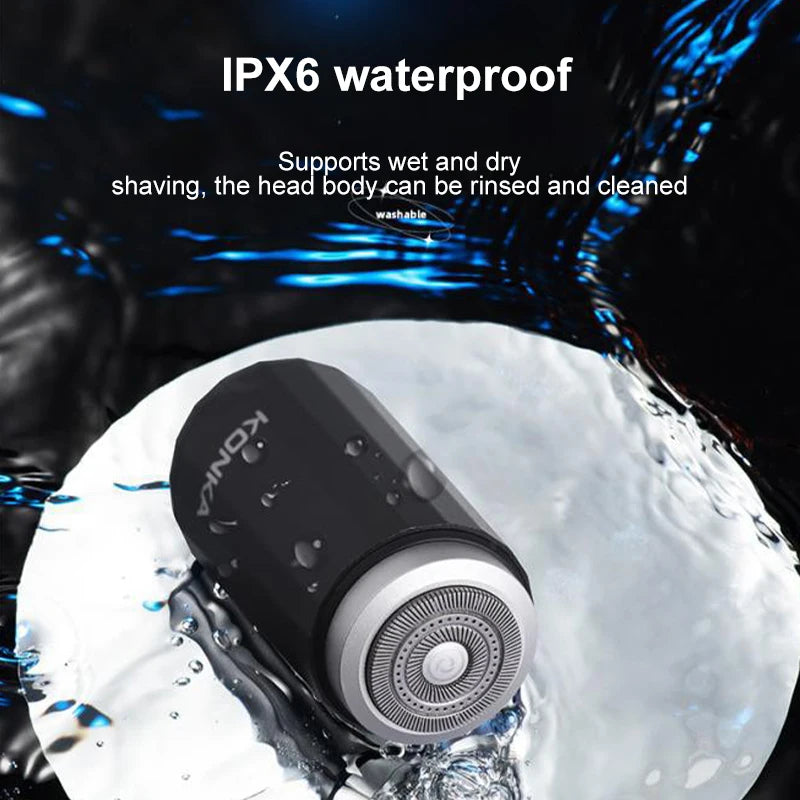 2024 New Type-C Rechargeable Mini Electric Shaver – Waterproof, High-Speed, Long-Endurance Wet & Dry Shaving Device