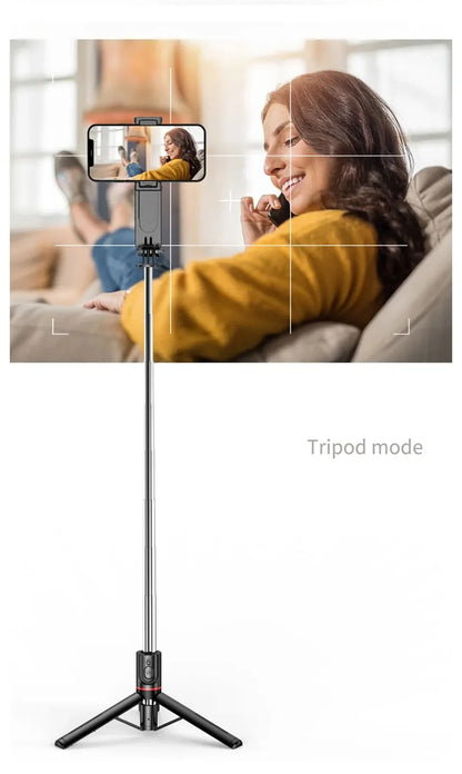 FANGTUOSI 2025 L15 Wireless Selfie Stick Tripod – Foldable Monopod with LED Light for Smartphones, TikTok & Live Shooting