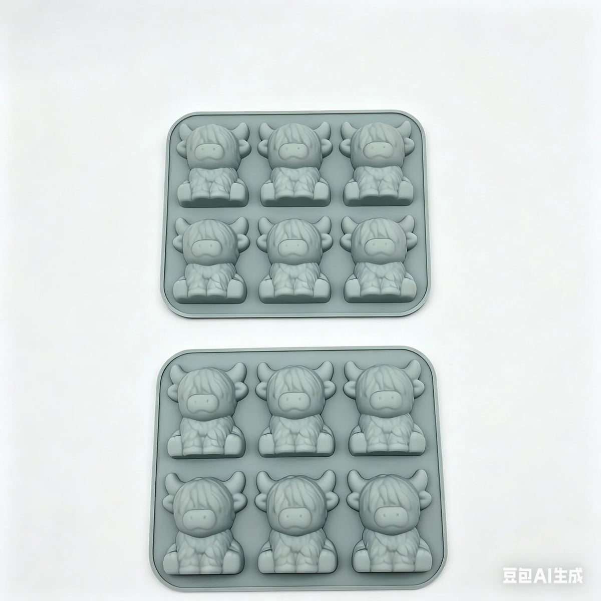 Highland Cow Silicone Ice Cube Mold - Cute 3D Reusable Tray for Cocktails, Whiskey & Drinks
