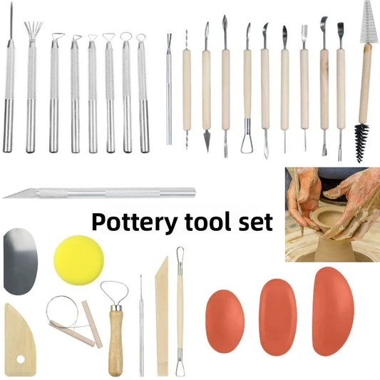 New Texture Pottery Clay Tools – Stainless Steel DIY Carving, Modeling & Hole Punch Sculpture Tools for Ceramics