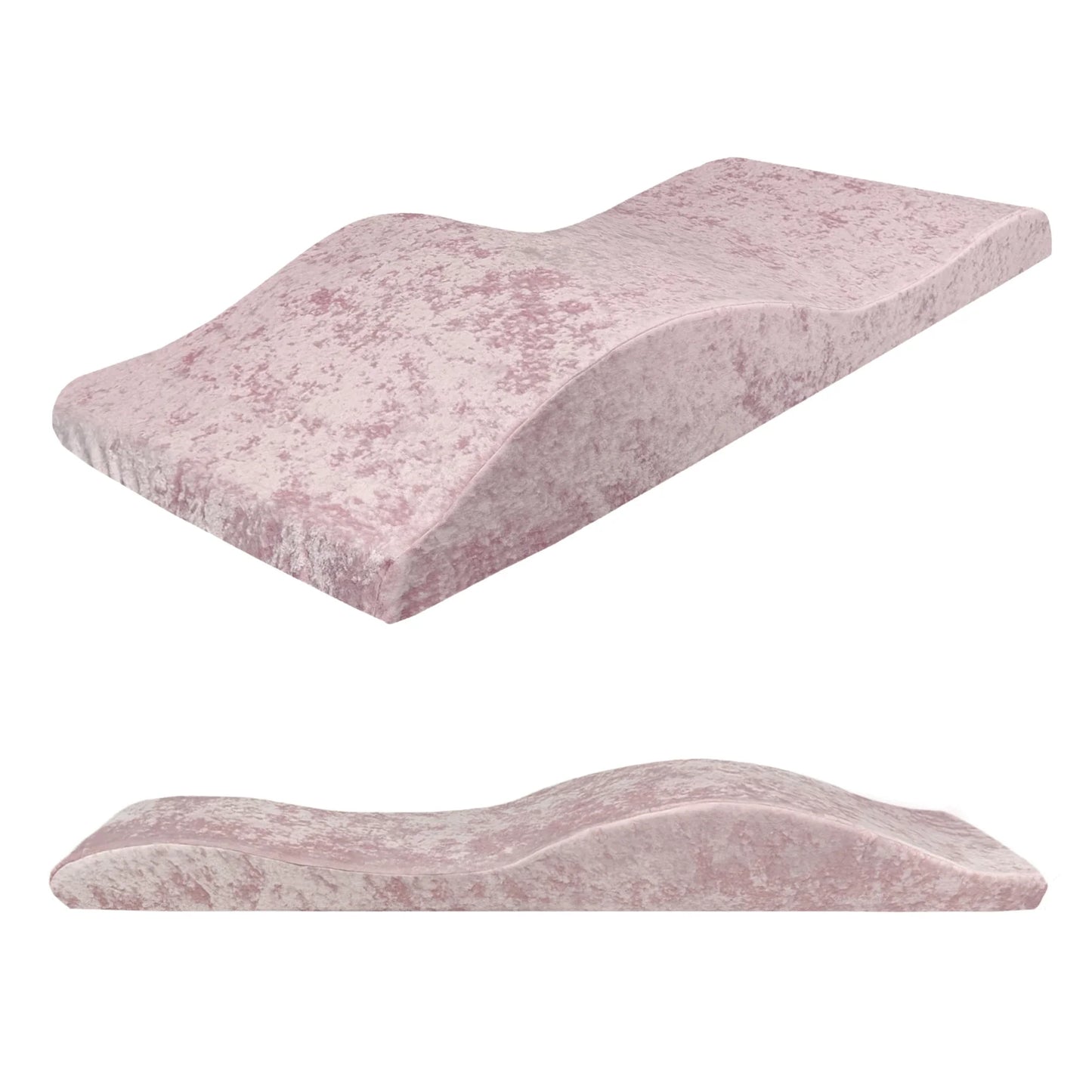 Lash Mattress and Cover – Wave Memory Foam Beauty Salon Lash Bed, Curved Topper for Eyelash Foam Spa