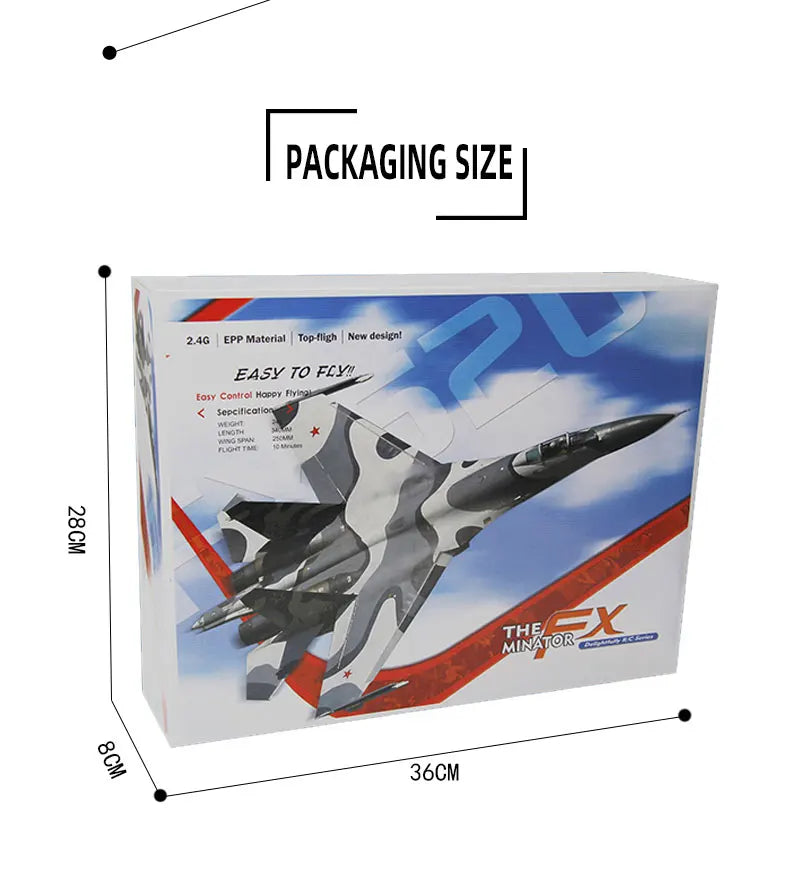 RC SU-35 Foam Fighter Jet – 2.4G Remote Control Glider Airplane Toy for Kids & Boys