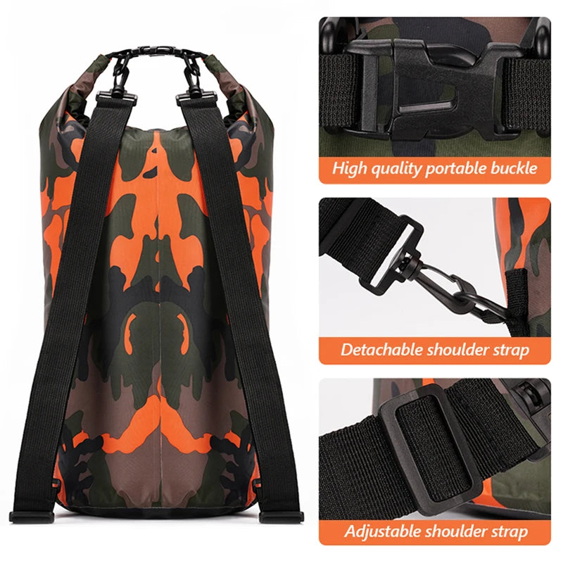30L/15L Waterproof Dry Bags with Wet Separation Pocket - Backpack for Kayaking, Boating, Swimming, and Outdoor Sports, Model XAZ9