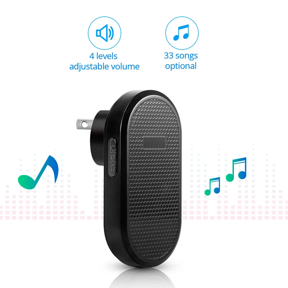 M558 Wireless Smart Doorbell — 32 Songs, 4-Level Volume, Easy Install Home Security Alarm