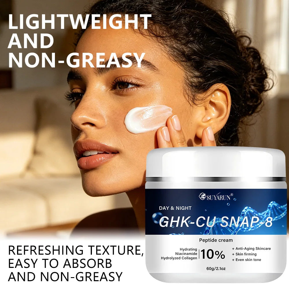 SUYARUN GHK-Cu SNAP-8 Cream & Serum - Anti-Aging Facial Moisturizer for Firming & Hydrating All Skin Types