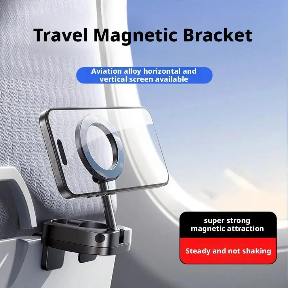 Magnetic Rear Seat Phone Holder - 360° Rotating Adjustable Travel Mount for MagSafe iPhone and Xiaomi Smartphones
