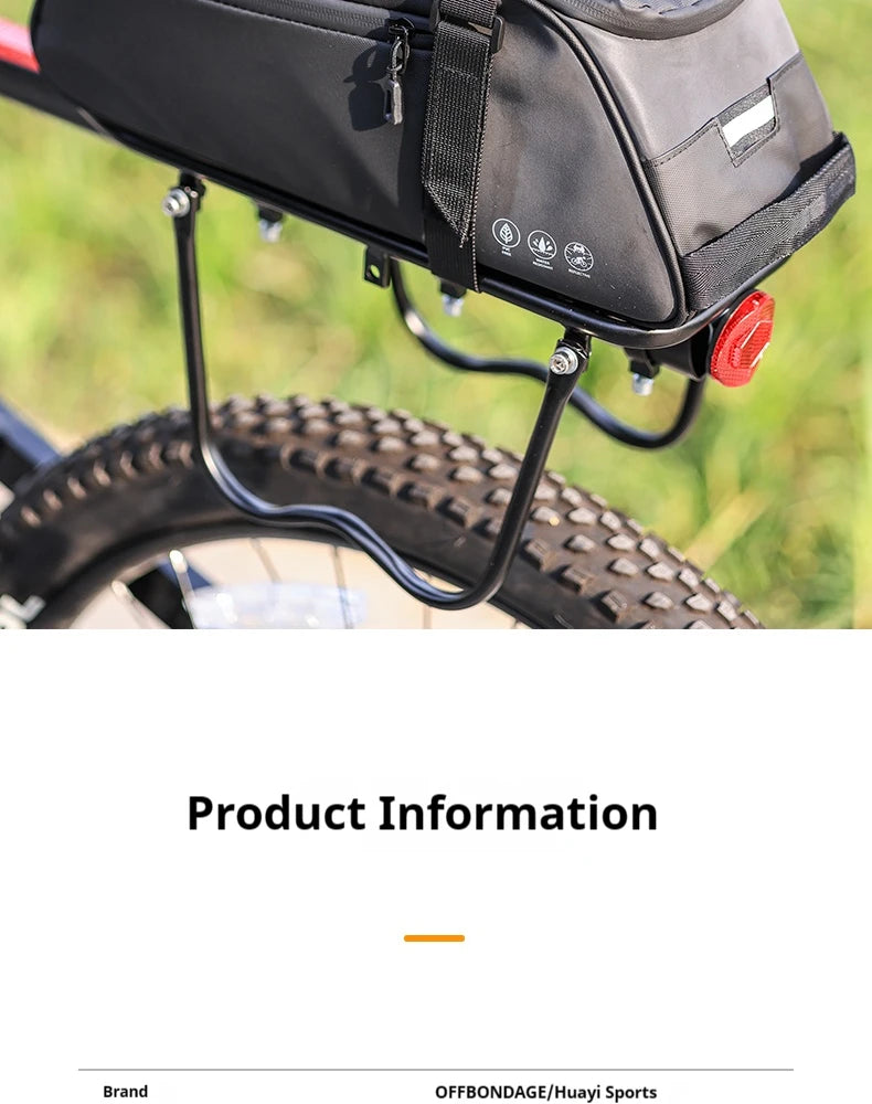 OFFBONDAGE Multifunctional Bicycle Saddlebag — Waterproof Reflective Top Tube Rack Bag, Handheld Large Capacity Adjustable Bike Bag