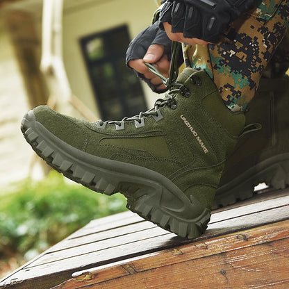 Men's Outdoor Hiking Boots - Desert Tactical Military Boots, Special Forces Anti-Slip & Warm Work Boots
