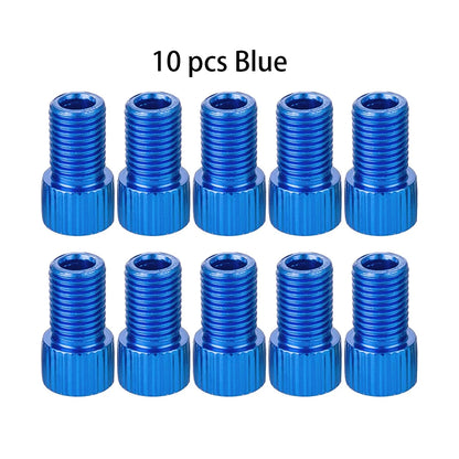 10-Color Aluminum Bicycle Valve Adapter – PRESTA to SCHRADER Converter for Bikes & Cars