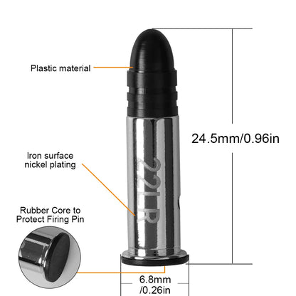 22LR Dummy Rounds — Practice Training Bullets, 6 or 12PCS for Safe Shooting Practice
