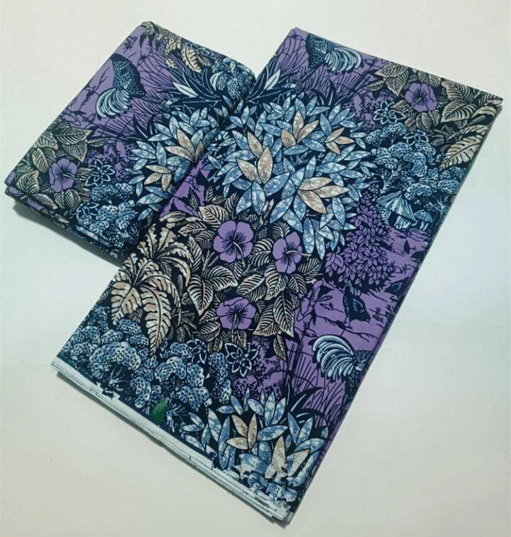 African Real Wax Print Fabric 100% Cotton - Ghana Style Ankara Pagne Nigeria Wax Tissu Soft Printed Fabric