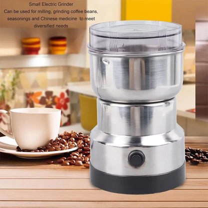4-Blade Electric Grain & Coffee Grinder - Multifunctional Nut, Bean & Spice Chopper