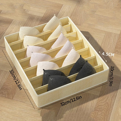 Foldable Underwear Storage Box – Non-Woven Organizer for Panties, Bra, Socks, Clothes Separator for Bedroom Drawers & Wardrobe