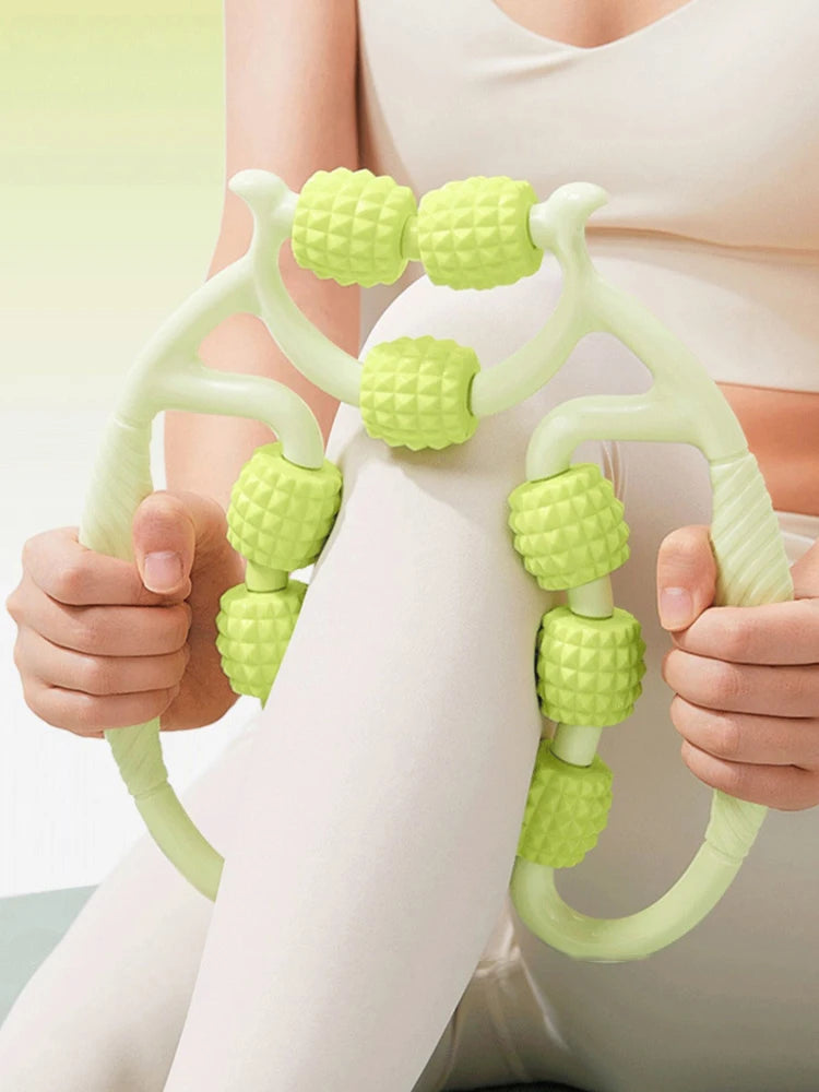 12-Round Circular Leg Slimming Massage Clamp – Muscle Stretching & Relaxation Tool