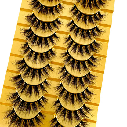 10 Pairs 3D Mink False Eyelashes – Natural Long & Short Fake Lashes Makeup Kit (38 Styles)