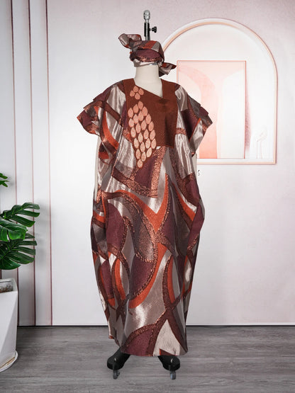 African Dresses for Women - 2026 Traditional Dashiki Ankara Bazin Gown Muslim Kaftan Maxi Long Dress