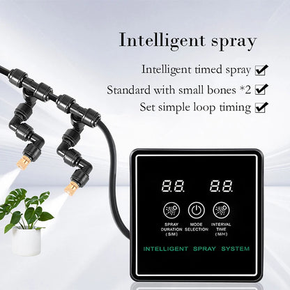 24V Quiet Misting Kit – Low Pressure Pump Spray System with Fog Nozzles for Dust Removal, Cooling & Humidification Watering System