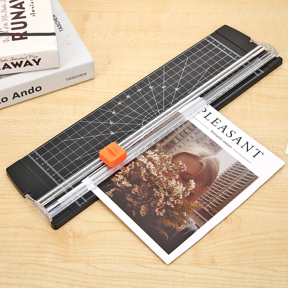 A4/A5 Paper Cutting Guillotine – Lightweight Paper Cutter with Pull-Out Ruler for Photos & Scrapbooking