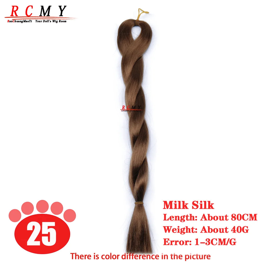 BJD/SD Reborn Doll Wig - Wine Red Milk Silk Rooting Hair Transplant Doll Hair Accessory