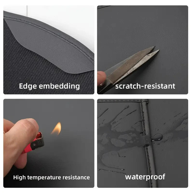 Car Seat Back Protective Mat – Anti-Kick Leather Scratch Protector for Tesla Model 3/Y Full Seat Accessories