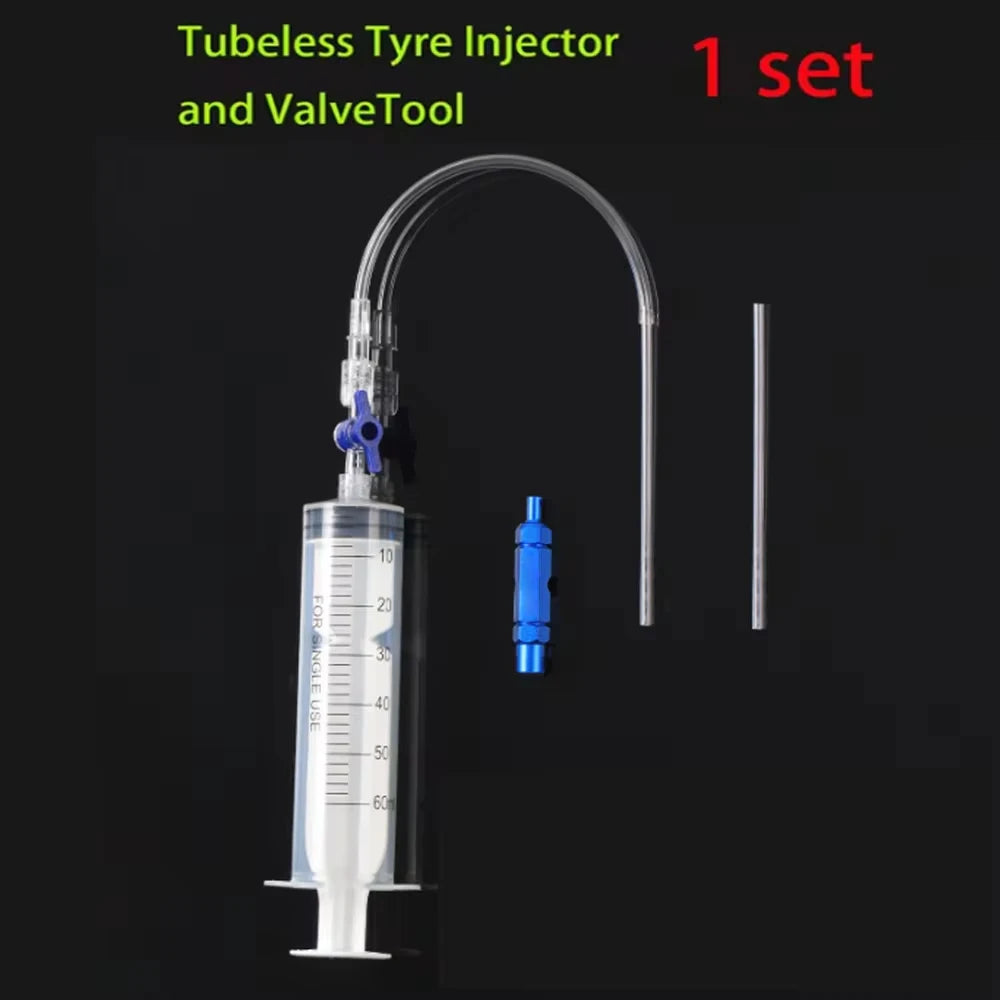 RL225 Tubeless Tyre Injector — Bicycle Sealant Injection Tool with Valve for MTB & Road Bikes