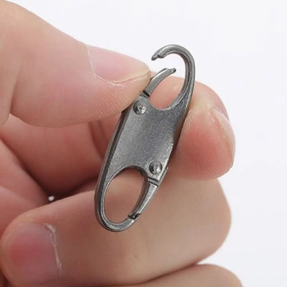 Alloy S-Shaped Anti-Theft Zipper Lock Clip – Portable Silver Bag & Luggage Security Accessory for Suitcases & Travel Use
