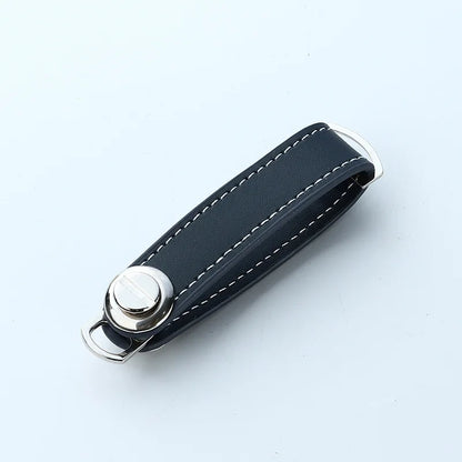Leather Car Key Pouch – Wallet Case & Key Organizer with Chain for Smart Keys