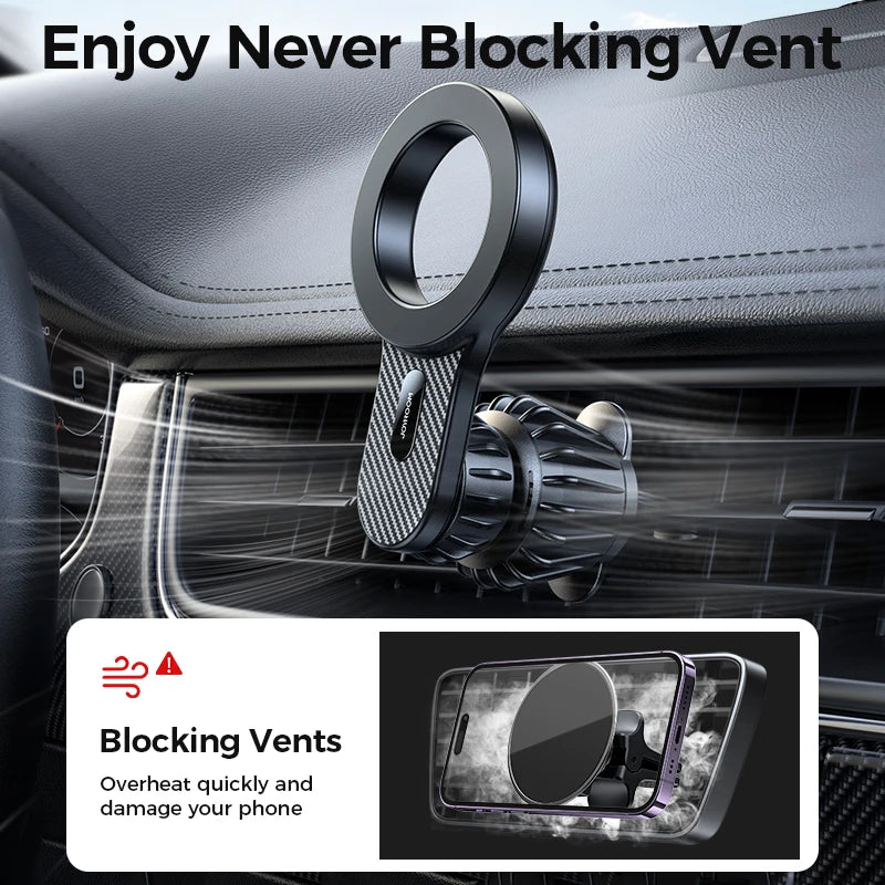 Joyroom Magnetic Car Phone Holder – Universal Strong Air Vent Mount for iPhone, Samsung, LG, Google Pixel