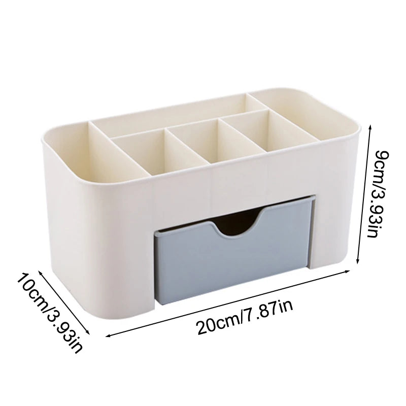Multifunctional Nail & Cosmetic Storage Box - Cotton Swab, Accessories & Jewelry Organizer for Desktop