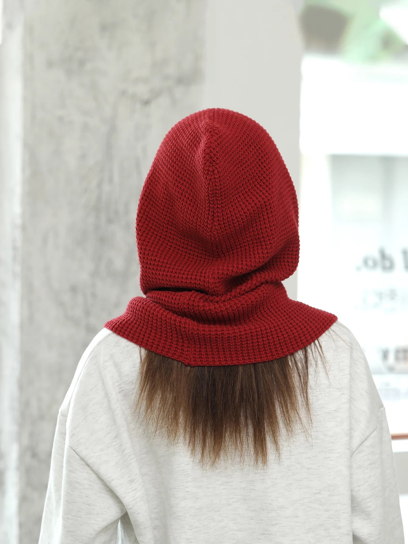 Women’s Winter Beanie Hat with Knit Balaclava – Neck Warmer & Ski Snow Scarf