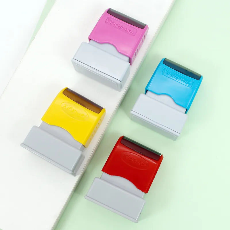 Custom Teacher Name Signature Stamp - Self-Inking Calligraphy Personalized Letter Stamp for School, Students, and Children