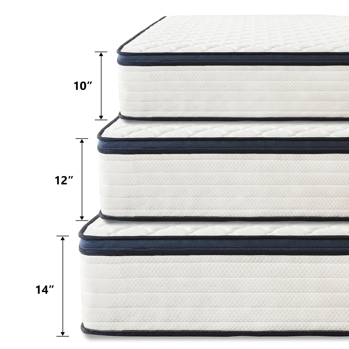 Queen Size Gel Memory Foam Hybrid Mattress — Medium Firm Comfort with Pressure Relief & Motion Isolation, Mattress in a Box