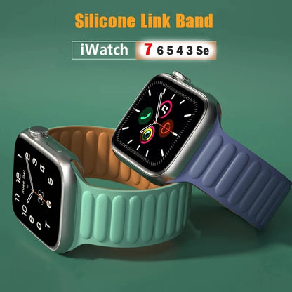 Magnetic Silicone Link Bracelet for Apple Watch Ultra | Fits 38mm-49mm | Compatible with iWatch Series 3-8 and SE