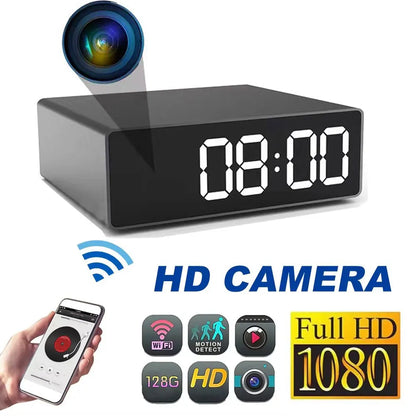 Mini Clock Camera Full HD 1080P WiFi Wireless Spy Camera – Night Vision DVR Home Security Monitoring & Nanny Cam Recorder