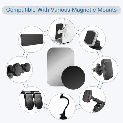 Universal Metal Plate Kit for Magnetic Car Mount – Adhesive Mobile Phone Holder Replacement for Xiaomi and All Smartphones