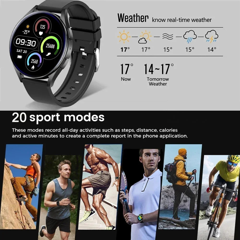 New Smartwatch 6 – HD Full Touch, Blood Pressure & Oxygen Monitoring, Bluetooth Call, Sports Features for Men & Women, Compatible with Android & iOS