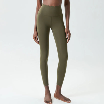 Women’s High Waist Sports Leggings – Solid Color Soft Yoga Pants & Breathable Gym Tights
