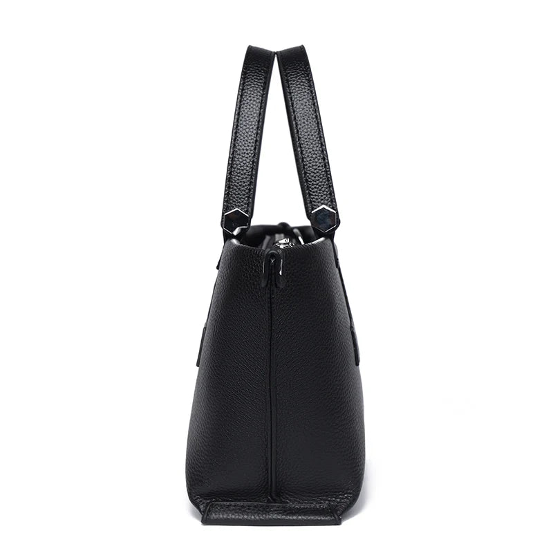 Luxury Cowhide Women’s Tote Bag – High-Quality Genuine Leather Shoulder and Crossbody Handbag, Fashionable Sac A Main