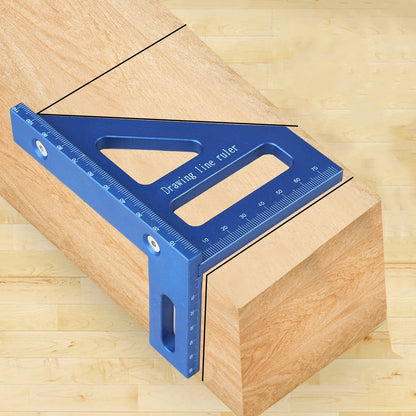 3D Multi-Angle Measuring Ruler – 45/90 Degree Plastic Carpentry Square Protractor & Miter Triangle Layout Tool