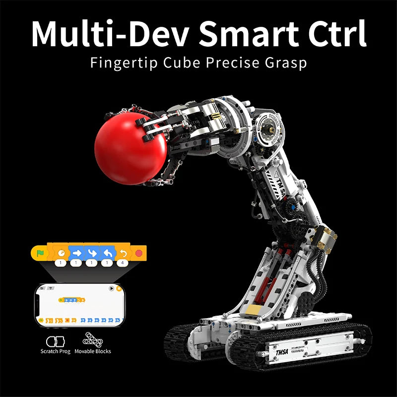 Technical 1512PCS Science Fiction Robotic Arm Building Blocks Set – High-Tech Engineering Car Bricks Toy for Kids & Adults STEM Educational Gift