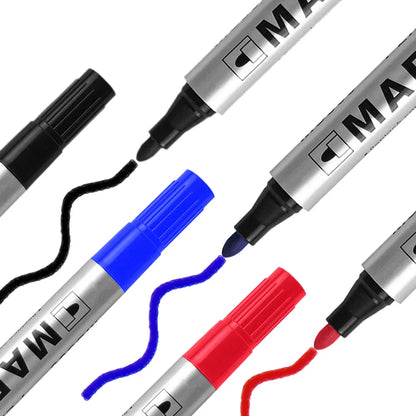 Permanent Waterproof Paint Marker Pen – Quick-Dry Black Ink for Tires, Oily Surfaces & Signature Writing Stationery Tool