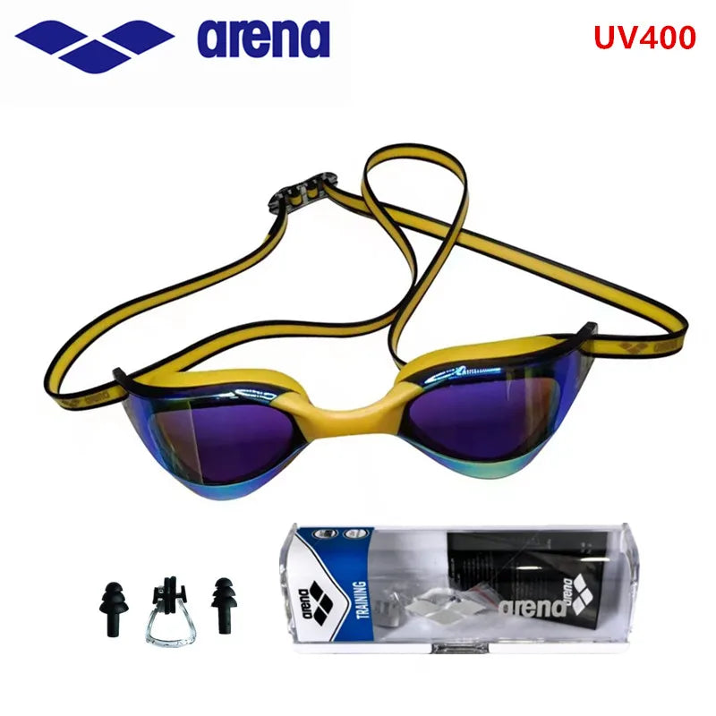 ARENA Professional Racing Swimming Goggles – HD Anti-Fog Waterproof UV400 Lens, Competition & Training Swim Glasses for Clear Vision