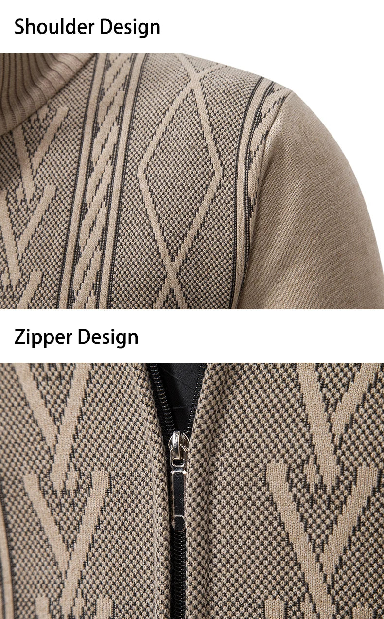2023 Autumn & Winter Cashmere Padded Sweater Coat - Warm Casual Men’s Knitted Jacket
