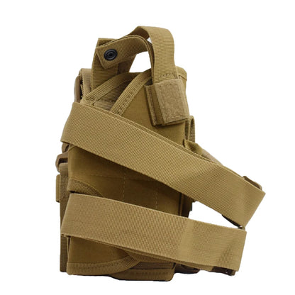 JSJM New CS Tactical Gun Holster - Right Handed Thigh Pistol Bag Pouch with Legs Harness, Suitable for All Handguns, Hunting Accessory