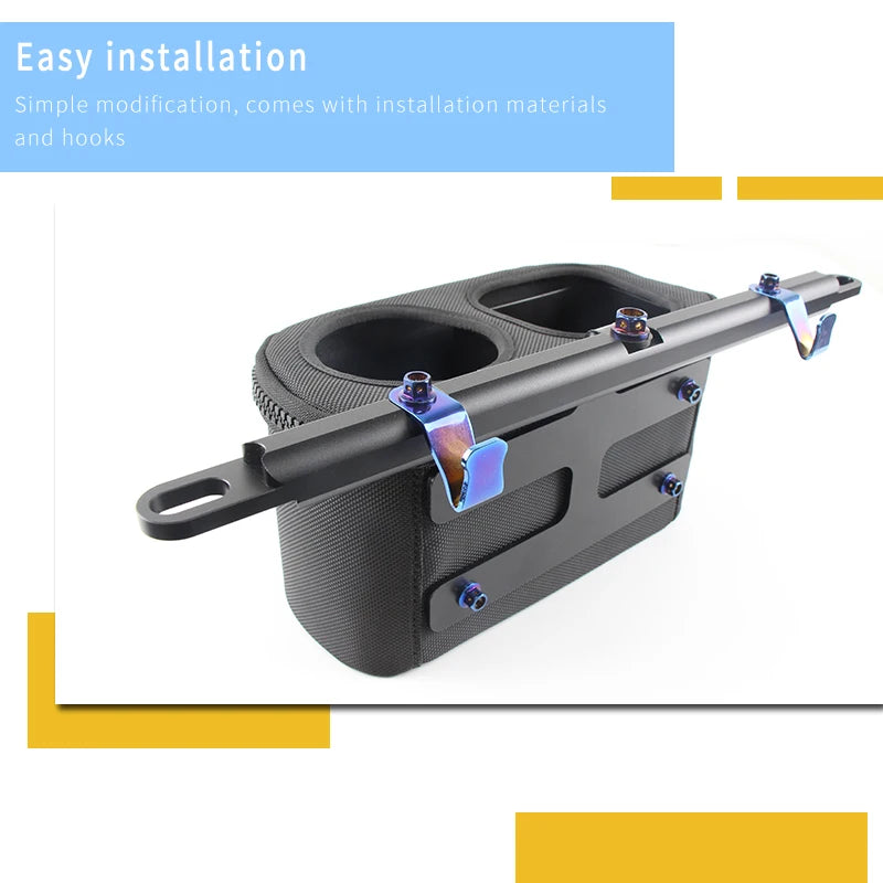 Yamaha NMAX/XMAX/TMAX Motorcycle Handlebar Cup Holder — Water Bottle Cage & Storage Bag for Scooters